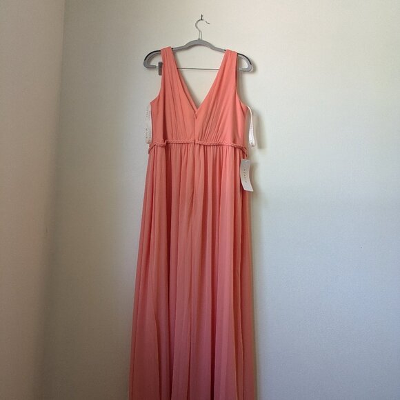 NWT Coral Azazie Tanicia Prom Dress Size A16 Bridesmaid Formal Wedding - Picture 3 of 11